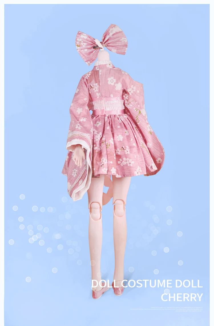 DBS Outfits For 1/3 BJD White Lace Dress Socks Pink Kimono Purple Skirt Clothes Anime Girls For SD DBS 62cm Doll
