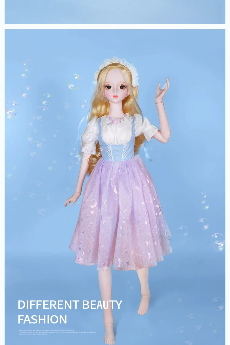 DBS Outfits For 1/3 BJD White Lace Dress Socks Pink Kimono Purple Skirt Clothes Anime Girls For SD DBS 62cm Doll