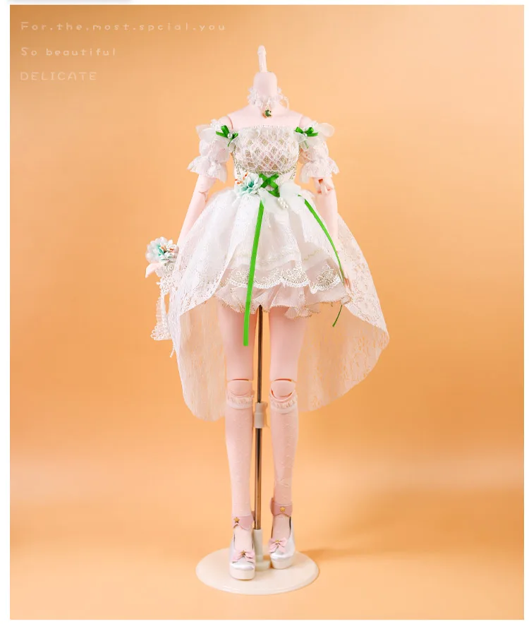 DBS Outfits For 1/3 BJD White Lace Dress Socks Pink Kimono Purple Skirt Clothes Anime Girls For SD DBS 62cm Doll