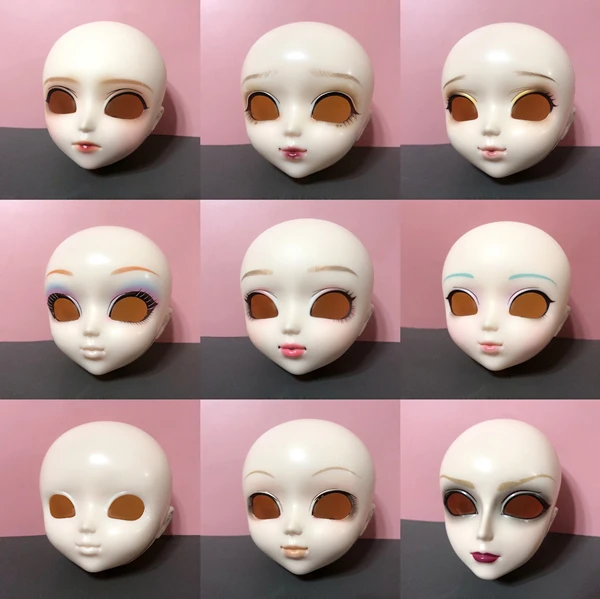 Rare Collection Makeup blyth Children Christmas pullip Gift Favor doll head diy accessories