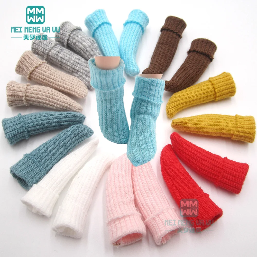 Doll Clothes Fashion Jacquard Mid-Leg Socks for 28--30cm Blyth Azone OB23 OB24 Toys Doll Accessories Girl's Gift