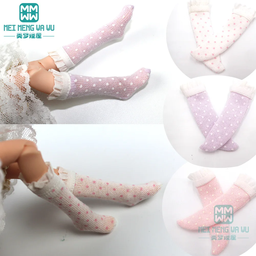 Doll Clothes Fashion Jacquard Mid-Leg Socks for 28--30cm Blyth Azone OB23 OB24 Toys Doll Accessories Girl's Gift