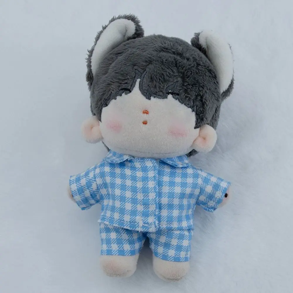20CM Doll Clothes Fashion Striped Pajama Set Cotton Tops Shirt Pants For Idol Dolls Accessories Kids Dress Up Plush Toys Clothes