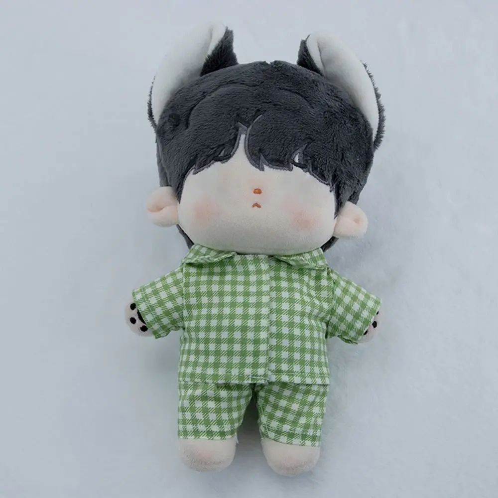 20CM Doll Clothes Fashion Striped Pajama Set Cotton Tops Shirt Pants For Idol Dolls Accessories Kids Dress Up Plush Toys Clothes