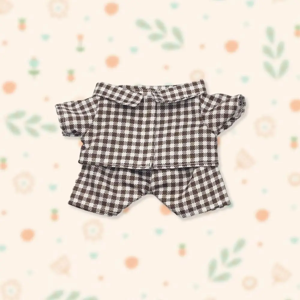 20CM Doll Clothes Fashion Striped Pajama Set Cotton Tops Shirt Pants For Idol Dolls Accessories Kids Dress Up Plush Toys Clothes