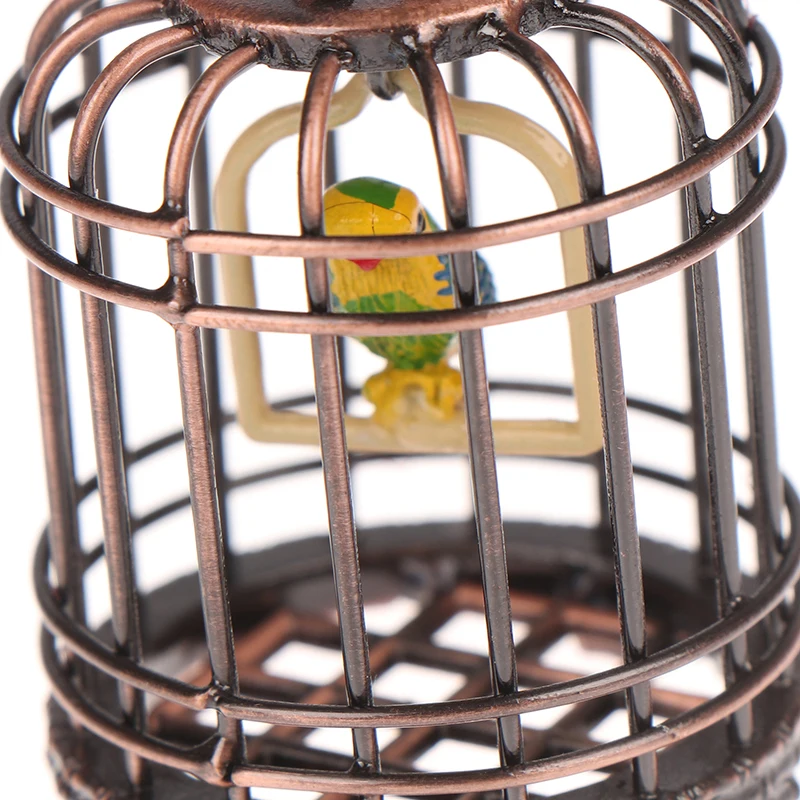 Micro Landscape Dollhouse Miniature Furniture Metal Bird Cage For Dollhouse Decor Dollhouse Birdcage Home Decoration
