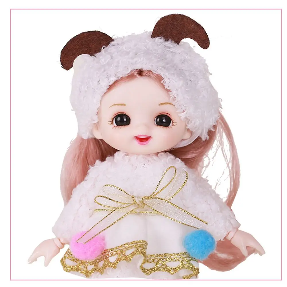 Cute Lace Doll Dress Top Jumpsuit Cartoon Animals Miniature Hat Suit For Ob11 16~17cm Doll Clothes Accessories