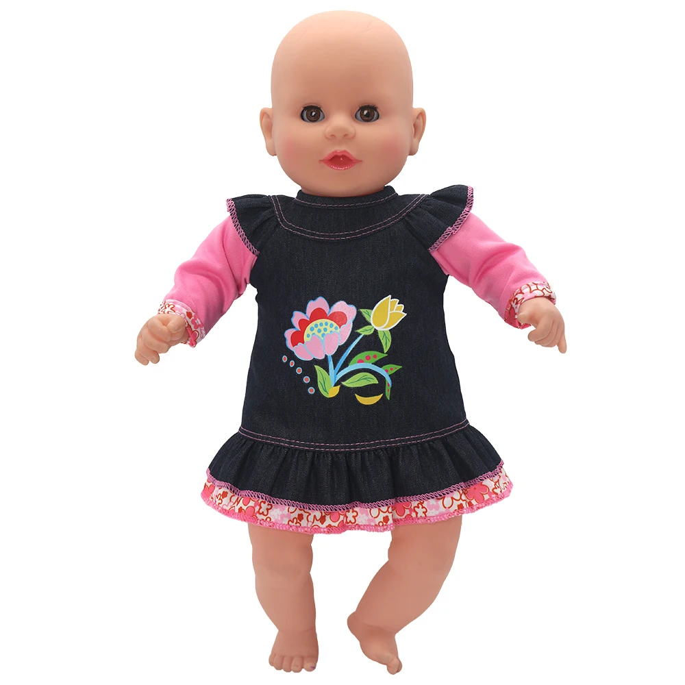 Baby Doll Clothes Red Hooded Clothes Pants Shirt Fit for 43cm Baby Reborn Dolls Boy Clothes for 18' Girl Doll Suit