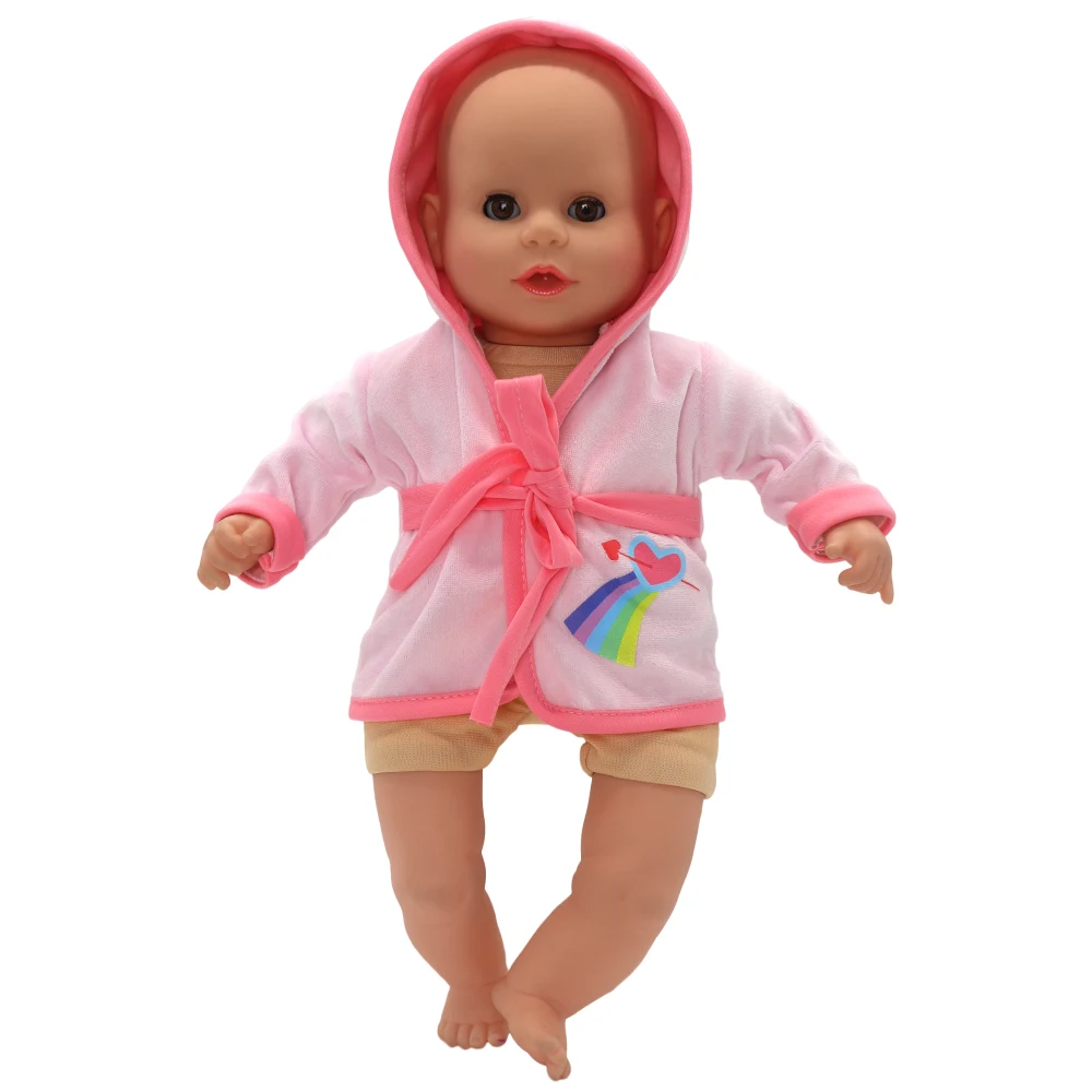 Baby Doll Clothes Red Hooded Clothes Pants Shirt Fit for 43cm Baby Reborn Dolls Boy Clothes for 18' Girl Doll Suit