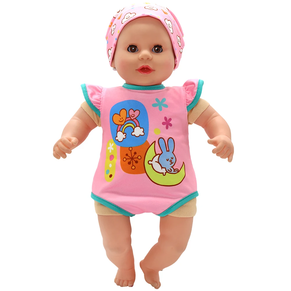 Baby Doll Clothes Red Hooded Clothes Pants Shirt Fit for 43cm Baby Reborn Dolls Boy Clothes for 18' Girl Doll Suit