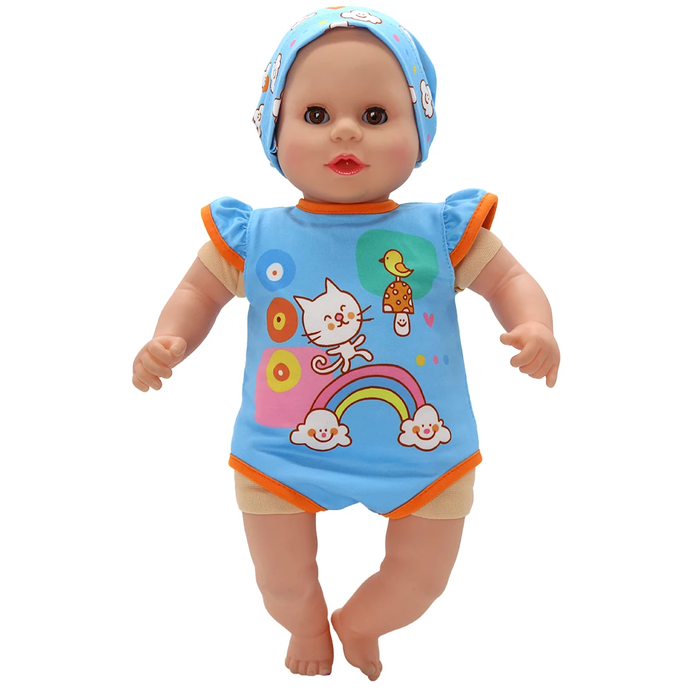 Baby Doll Clothes Red Hooded Clothes Pants Shirt Fit for 43cm Baby Reborn Dolls Boy Clothes for 18' Girl Doll Suit