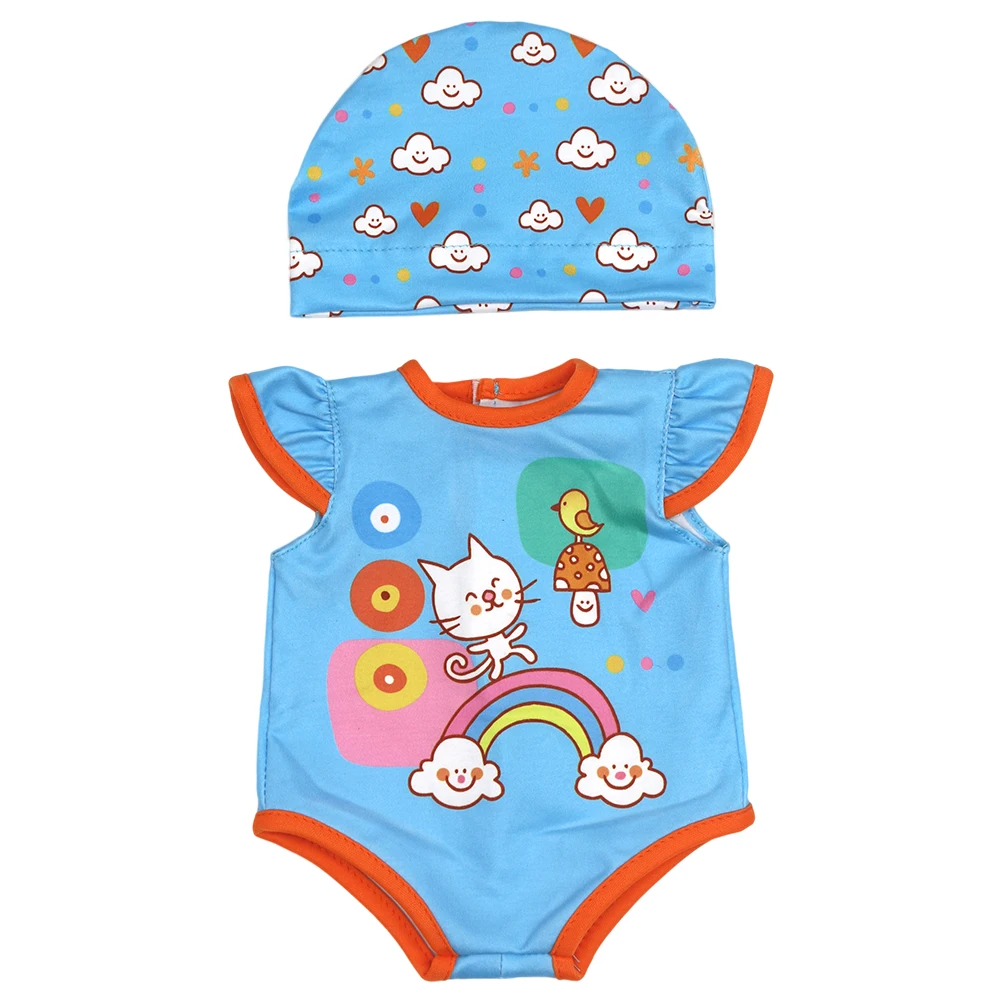 Baby Doll Clothes Red Hooded Clothes Pants Shirt Fit for 43cm Baby Reborn Dolls Boy Clothes for 18' Girl Doll Suit