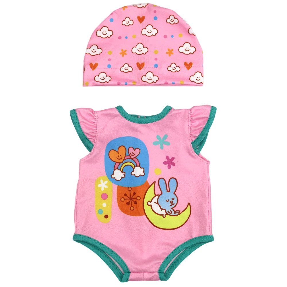 Baby Doll Clothes Red Hooded Clothes Pants Shirt Fit for 43cm Baby Reborn Dolls Boy Clothes for 18' Girl Doll Suit