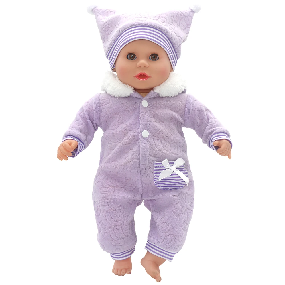 Baby Doll Clothes Red Hooded Clothes Pants Shirt Fit for 43cm Baby Reborn Dolls Boy Clothes for 18' Girl Doll Suit