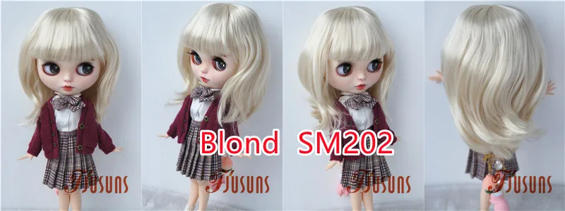 Jusuns BJD Hair JD045 9-10inch 10-11inch Long Nature Wave  Synthetic Mohair QBaby Wig  23-25cm 26-28cm Blythes Doll Accessories