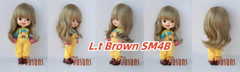 Jusuns BJD Hair JD045 9-10inch 10-11inch Long Nature Wave  Synthetic Mohair QBaby Wig  23-25cm 26-28cm Blythes Doll Accessories