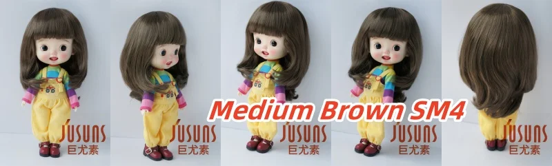 Jusuns BJD Hair JD045 9-10inch 10-11inch Long Nature Wave  Synthetic Mohair QBaby Wig  23-25cm 26-28cm Blythes Doll Accessories