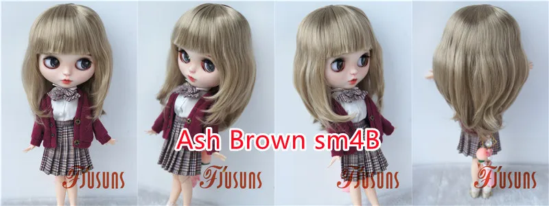 Jusuns BJD Hair JD045 9-10inch 10-11inch Long Nature Wave  Synthetic Mohair QBaby Wig  23-25cm 26-28cm Blythes Doll Accessories