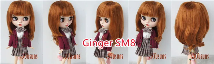 Jusuns BJD Hair JD045 9-10inch 10-11inch Long Nature Wave  Synthetic Mohair QBaby Wig  23-25cm 26-28cm Blythes Doll Accessories
