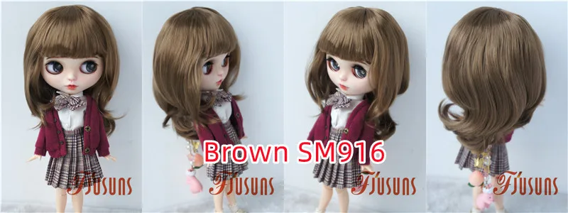 Jusuns BJD Hair JD045 9-10inch 10-11inch Long Nature Wave  Synthetic Mohair QBaby Wig  23-25cm 26-28cm Blythes Doll Accessories