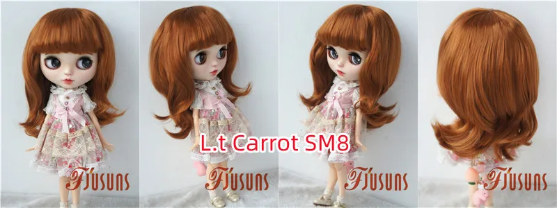 Jusuns BJD Hair JD045 9-10inch 10-11inch Long Nature Wave  Synthetic Mohair QBaby Wig  23-25cm 26-28cm Blythes Doll Accessories