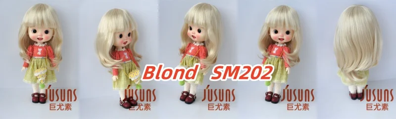 Jusuns BJD Hair JD045 9-10inch 10-11inch Long Nature Wave  Synthetic Mohair QBaby Wig  23-25cm 26-28cm Blythes Doll Accessories