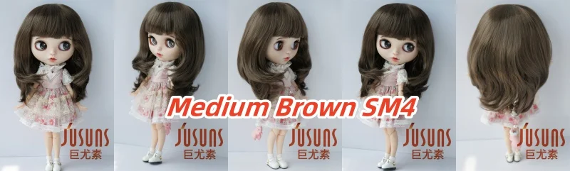 Jusuns BJD Hair JD045 9-10inch 10-11inch Long Nature Wave  Synthetic Mohair QBaby Wig  23-25cm 26-28cm Blythes Doll Accessories