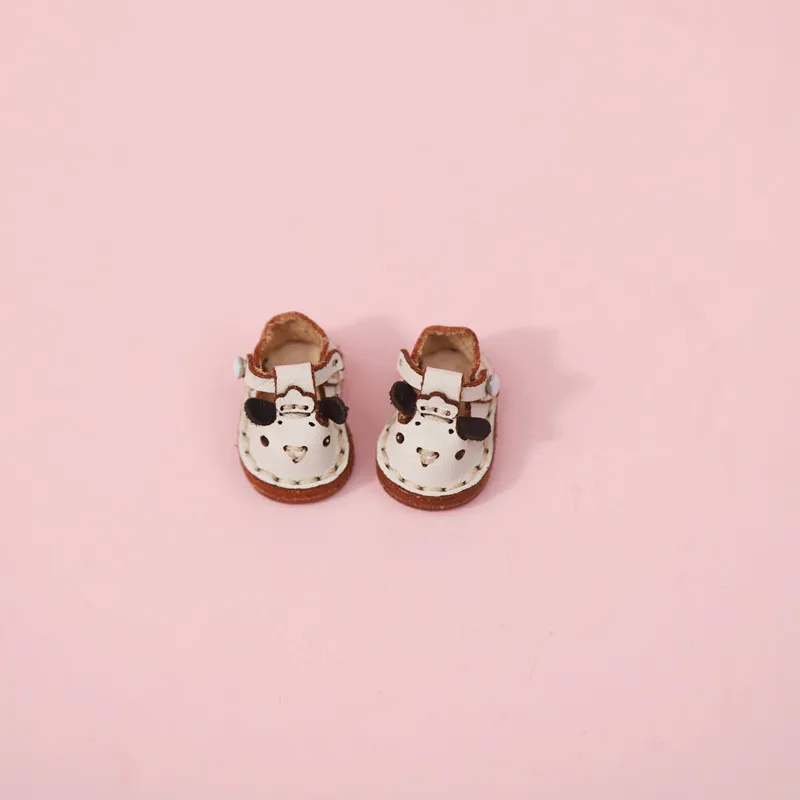New Casual Handmade Cowhide Dolls Shoes Cute OB11 Shoes Leather 1/12 BJD Doll Shoes For obitsu11、GSC、body9、OB11 Doll boots