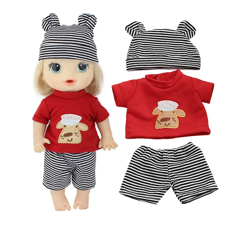 3pcs In 1, New Doll Clothes Suit For 12 Inch 30cm Baby Alive Doll Baby Doll Clotehs And Accessories