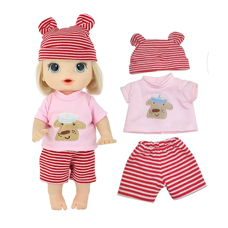3pcs In 1, New Doll Clothes Suit For 12 Inch 30cm Baby Alive Doll Baby Doll Clotehs And Accessories