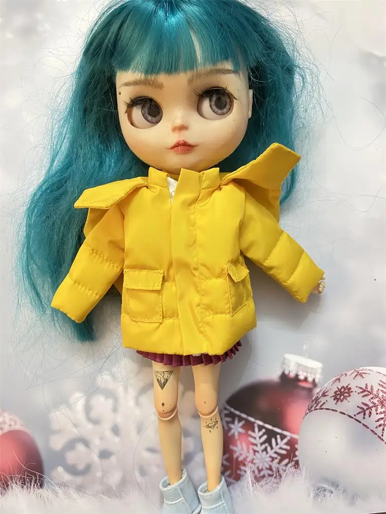 NEW 1pc Blyth Doll Clothes Fashionable Down Jacket for Blyth Azone OB23 OB24 1/6 Doll Accessories