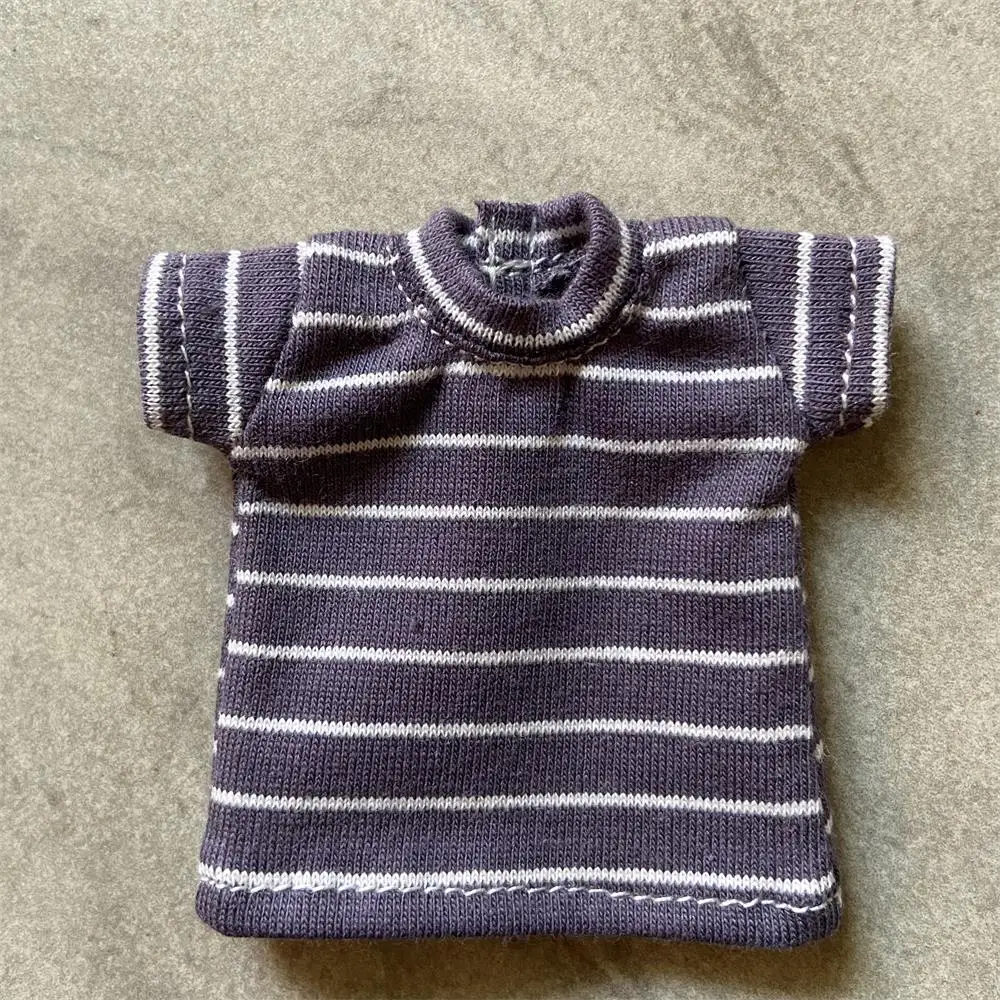 1PCS 1/6 Blyth Clothes,Pure Cotton Stripe T-shirt for azone ob24 pullip blyth 1/6 doll clothes accessories
