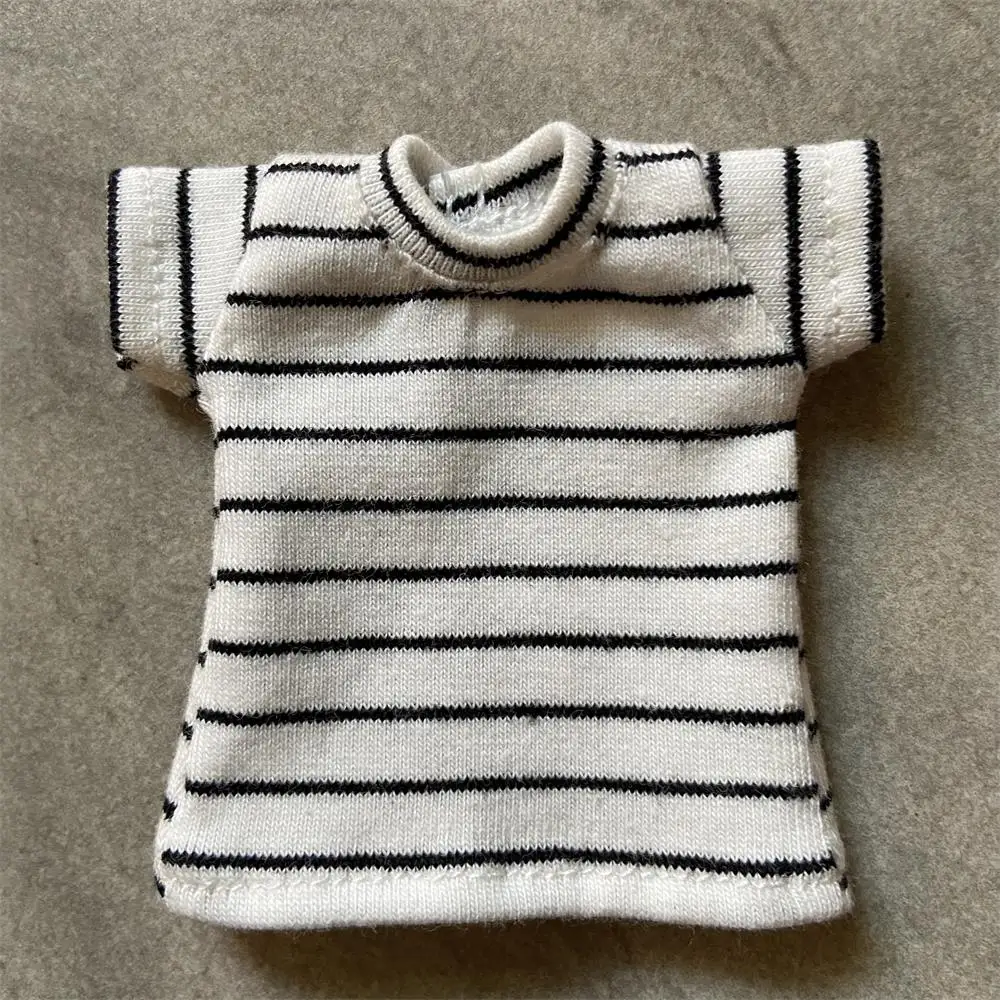 1PCS 1/6 Blyth Clothes,Pure Cotton Stripe T-shirt for azone ob24 pullip blyth 1/6 doll clothes accessories