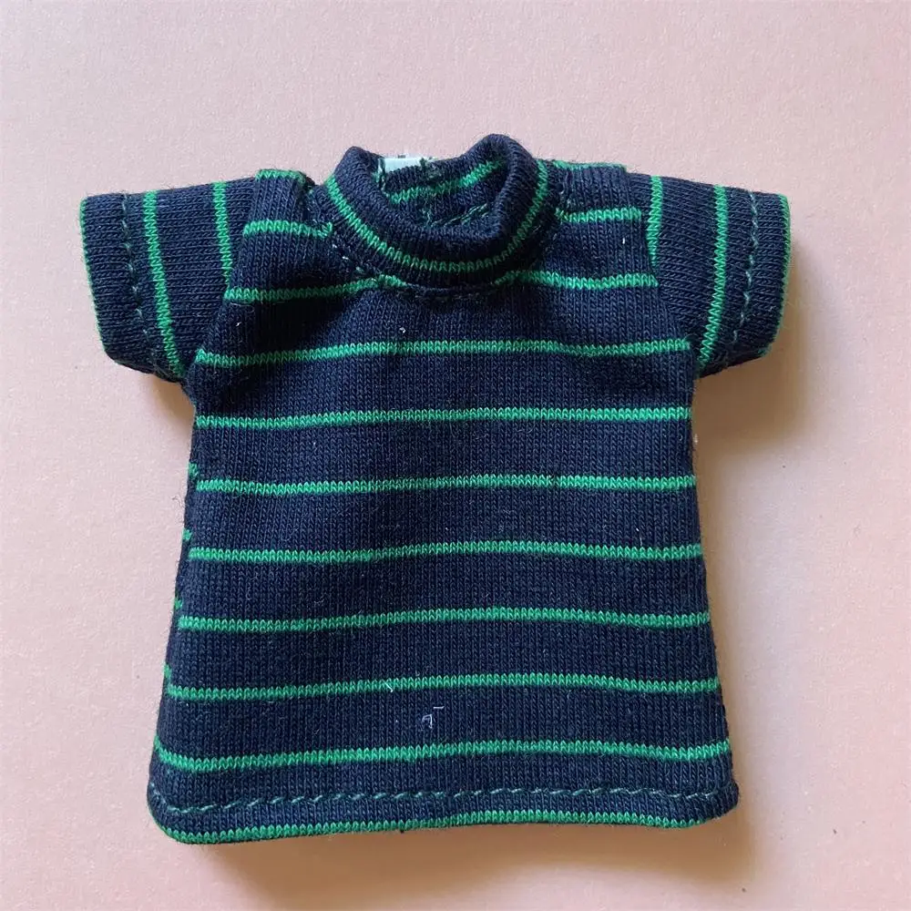 1PCS 1/6 Blyth Clothes,Pure Cotton Stripe T-shirt for azone ob24 pullip blyth 1/6 doll clothes accessories