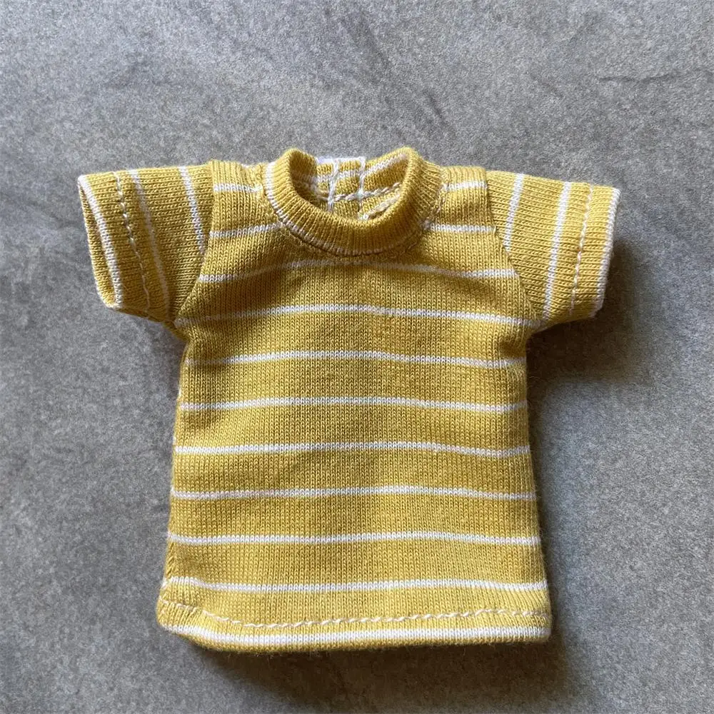 1PCS 1/6 Blyth Clothes,Pure Cotton Stripe T-shirt for azone ob24 pullip blyth 1/6 doll clothes accessories