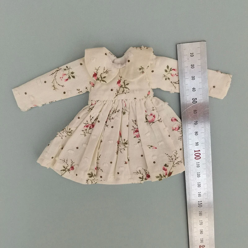 Handmade Doll Skirt Dress With Big Ear Rabbit Hat Doll Floral Patterned Dress For Blythes Ymy Licca Azones Ob24 Ob27 Fr Doll