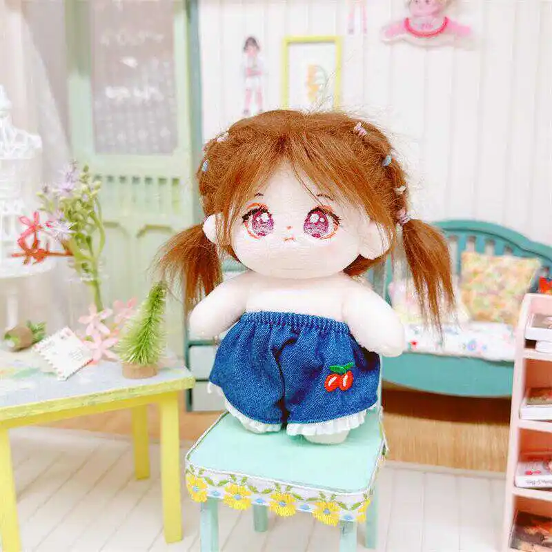 10cm Kawaii Mini Idol Doll Cute Soft Stuffed Cotton Naked No Attribute Plush Doll With Clothes for Girls Fans Collection Gifts