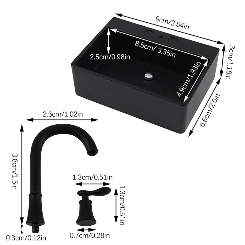 NEW 1/6 Scale Miniature Kitchen Sink Lavatory Wash Basin Faucet for Blyth Barbies Dollhouse Furniture Toys Accessories