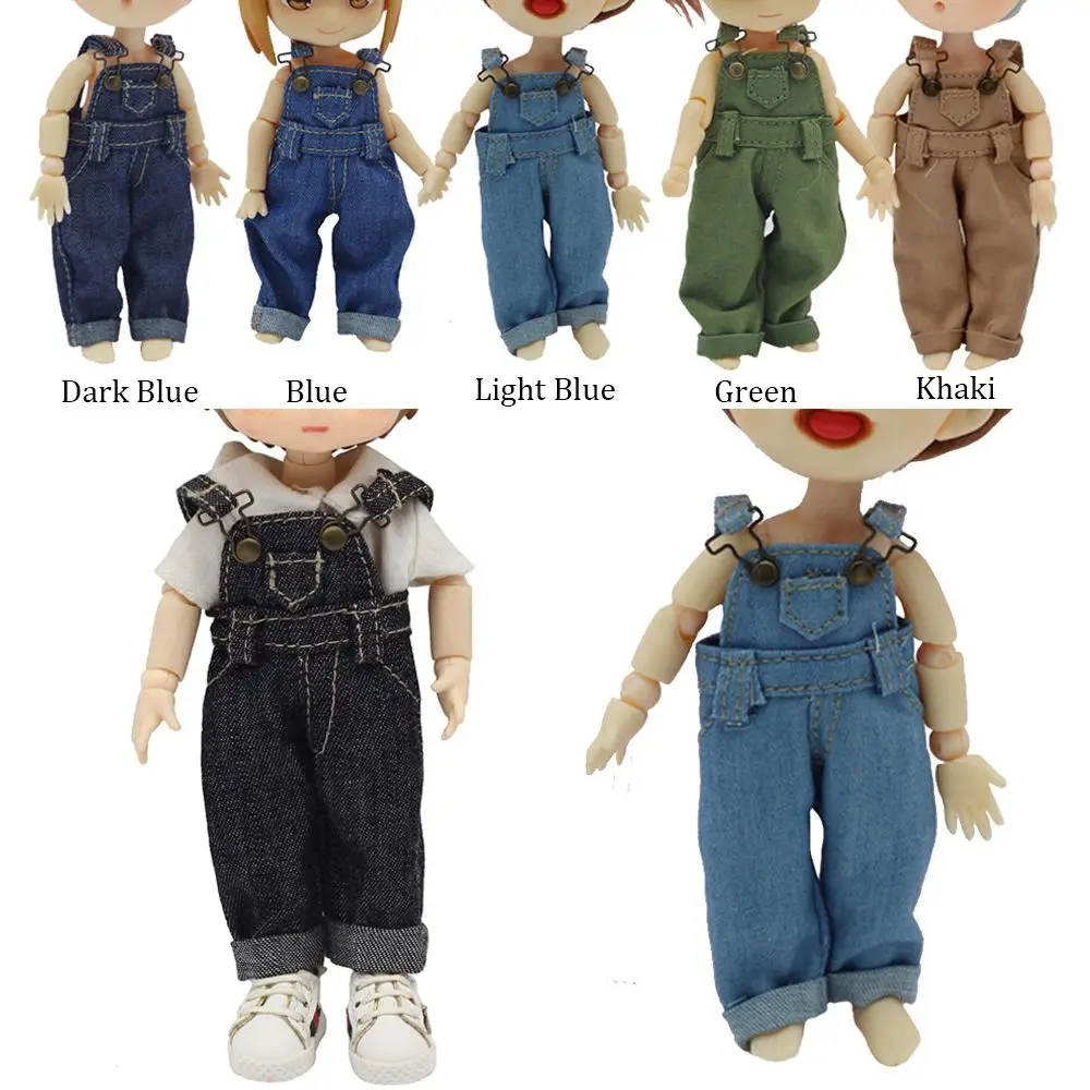 OB11 Doll Clothes Fashion Overalls Trousers Jeans Pants For 1/12 BJD Dolls Accessories Obitsu 11 Accessories Birthday Present