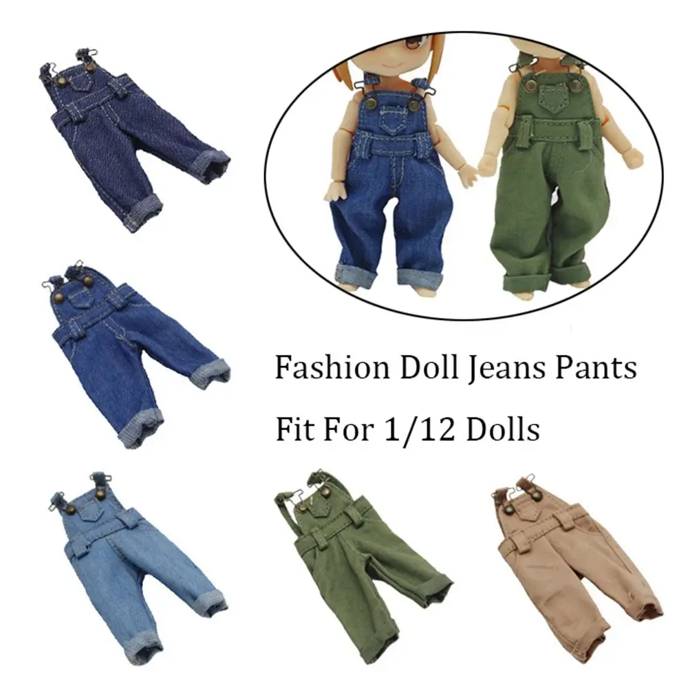 OB11 Doll Clothes Fashion Overalls Trousers Jeans Pants For 1/12 BJD Dolls Accessories Obitsu 11 Accessories Birthday Present
