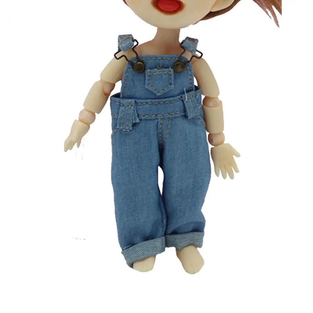 OB11 Doll Clothes Fashion Overalls Trousers Jeans Pants For 1/12 BJD Dolls Accessories Obitsu 11 Accessories Birthday Present