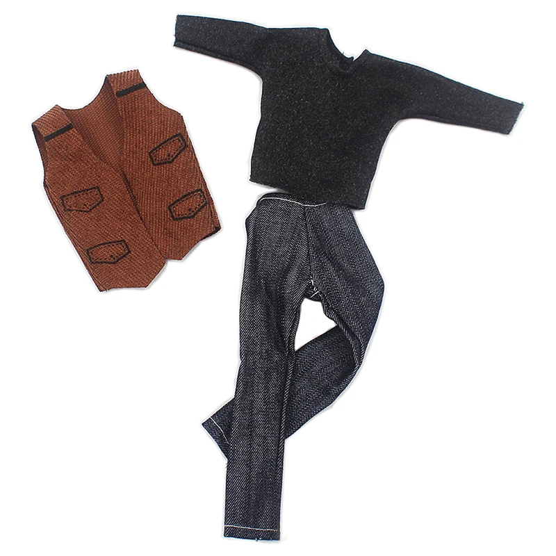 1Set Doll Clothing Ken Doll Daily Wear Casual Suit Sweatshirt Pant Dressing For 30cm Barby Doll Sports Men's Clothes Accessories