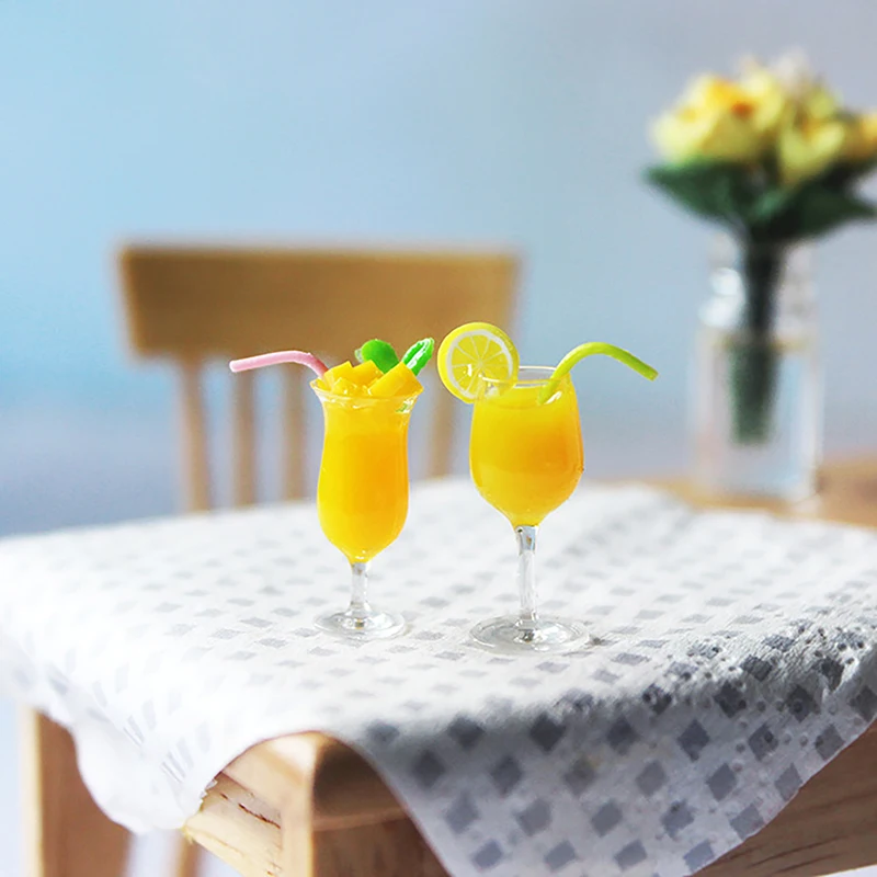 1Pcs 1:6/1:12 Doll House Miniature Toy Cocktail Drinks Model Doll Toys Dollhouse Accessories For Dollhouse Kitchen Decro