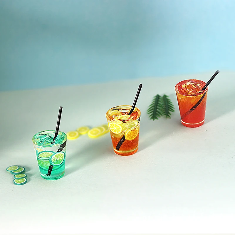 1Pcs 1:6/1:12 Doll House Miniature Toy Cocktail Drinks Model Doll Toys Dollhouse Accessories For Dollhouse Kitchen Decro