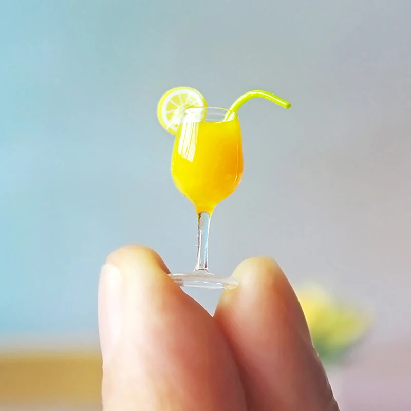 1Pcs 1:6/1:12 Doll House Miniature Toy Cocktail Drinks Model Doll Toys Dollhouse Accessories For Dollhouse Kitchen Decro