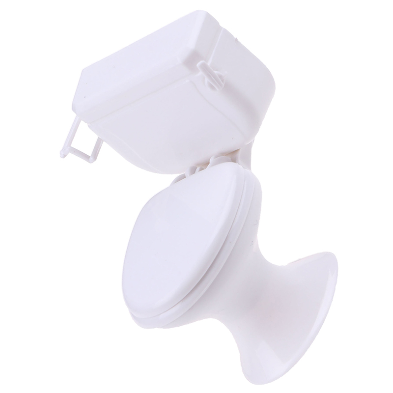 1PC Dollhouse Miniature Vintage Bathroom Modeling White Toilet Furniture Accessories For Doll House Decor Kids Toys Gift