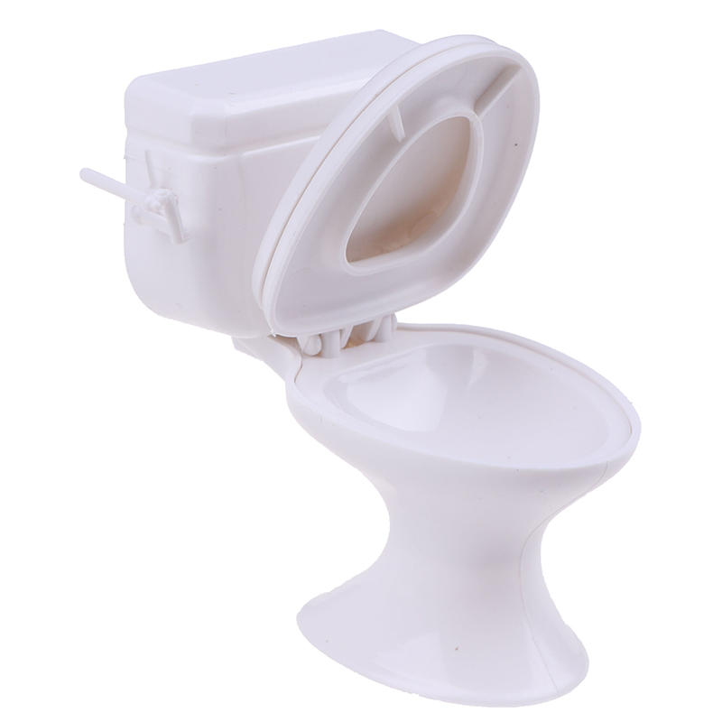 1PC Dollhouse Miniature Vintage Bathroom Modeling White Toilet Furniture Accessories For Doll House Decor Kids Toys Gift