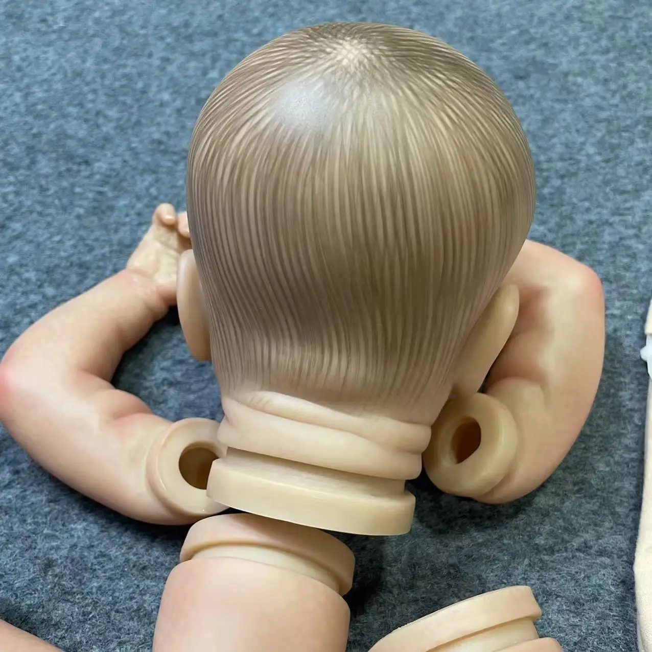 19Inch Already Painted Reborn Doll Kit LouLou Sleeping 3D Painted Skin High Quality Unassembled Handmade Reborn Baby Doll Parts