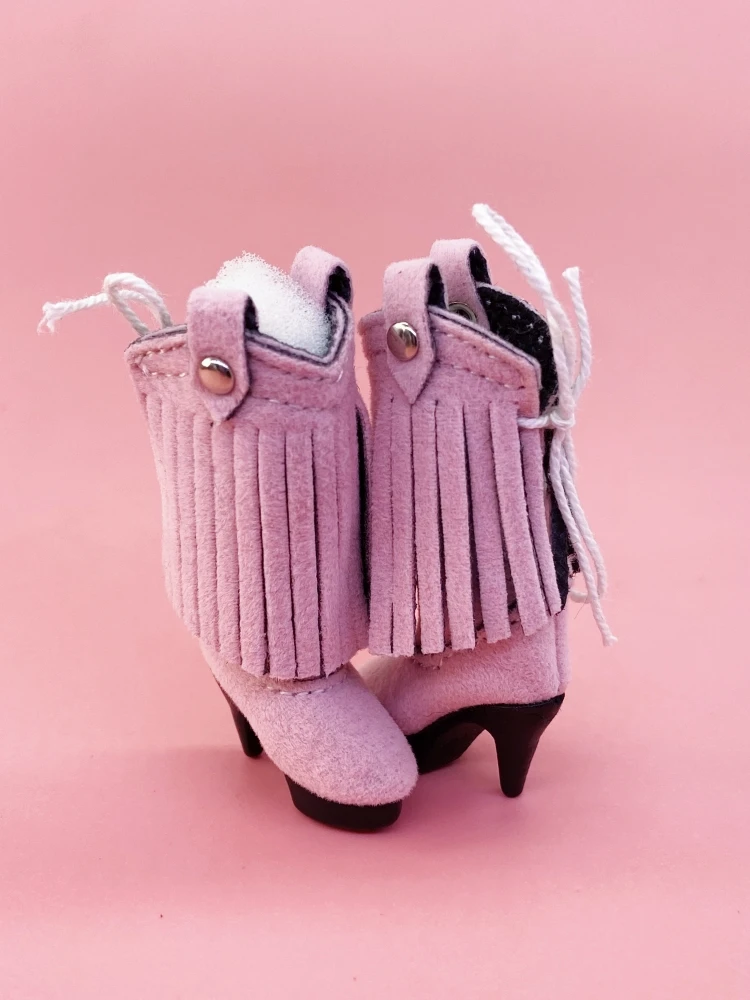 Tilda 2.5cm Mini Doll Boots for Blythe Dolls Toy,Cute High Heel Shoes for Azone Obitsu Licca Doll Accessory Cute Girls Present