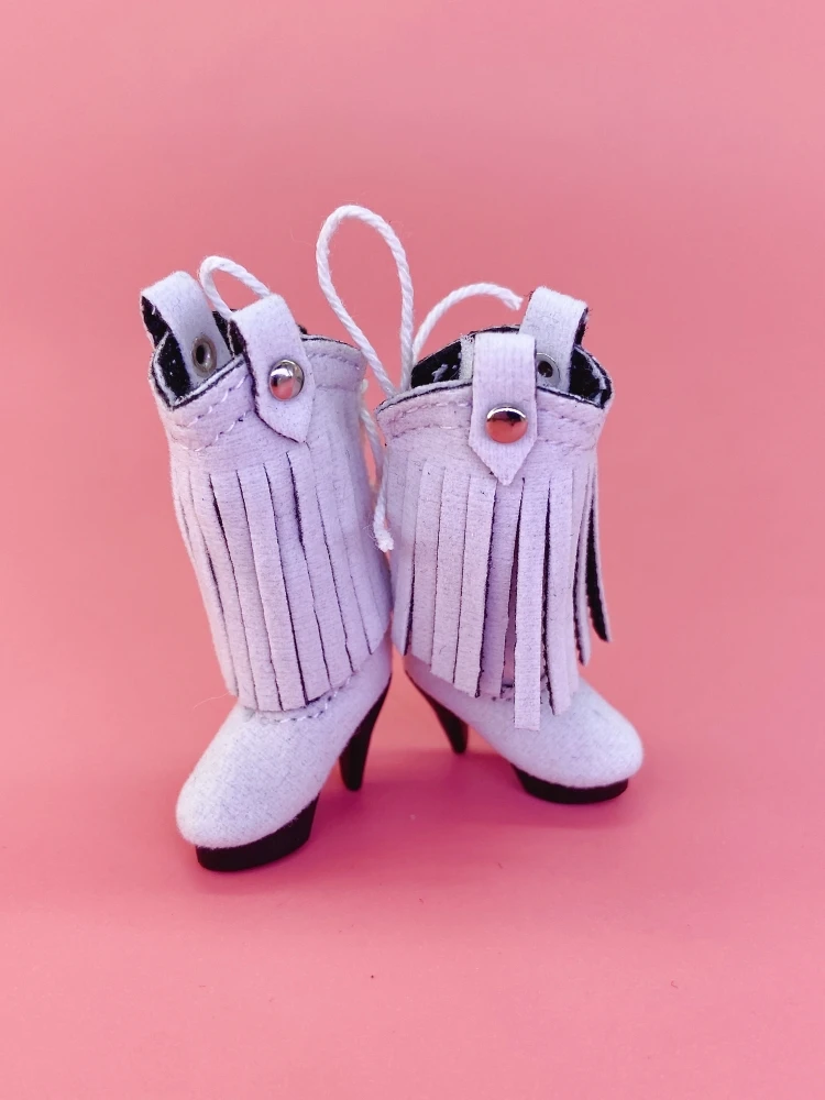 Tilda 2.5cm Mini Doll Boots for Blythe Dolls Toy,Cute High Heel Shoes for Azone Obitsu Licca Doll Accessory Cute Girls Present